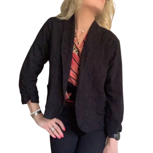 Eyeshadow Jackets & Coats Nwt Eyeshadow Blazer Lace Relaxed Comfy